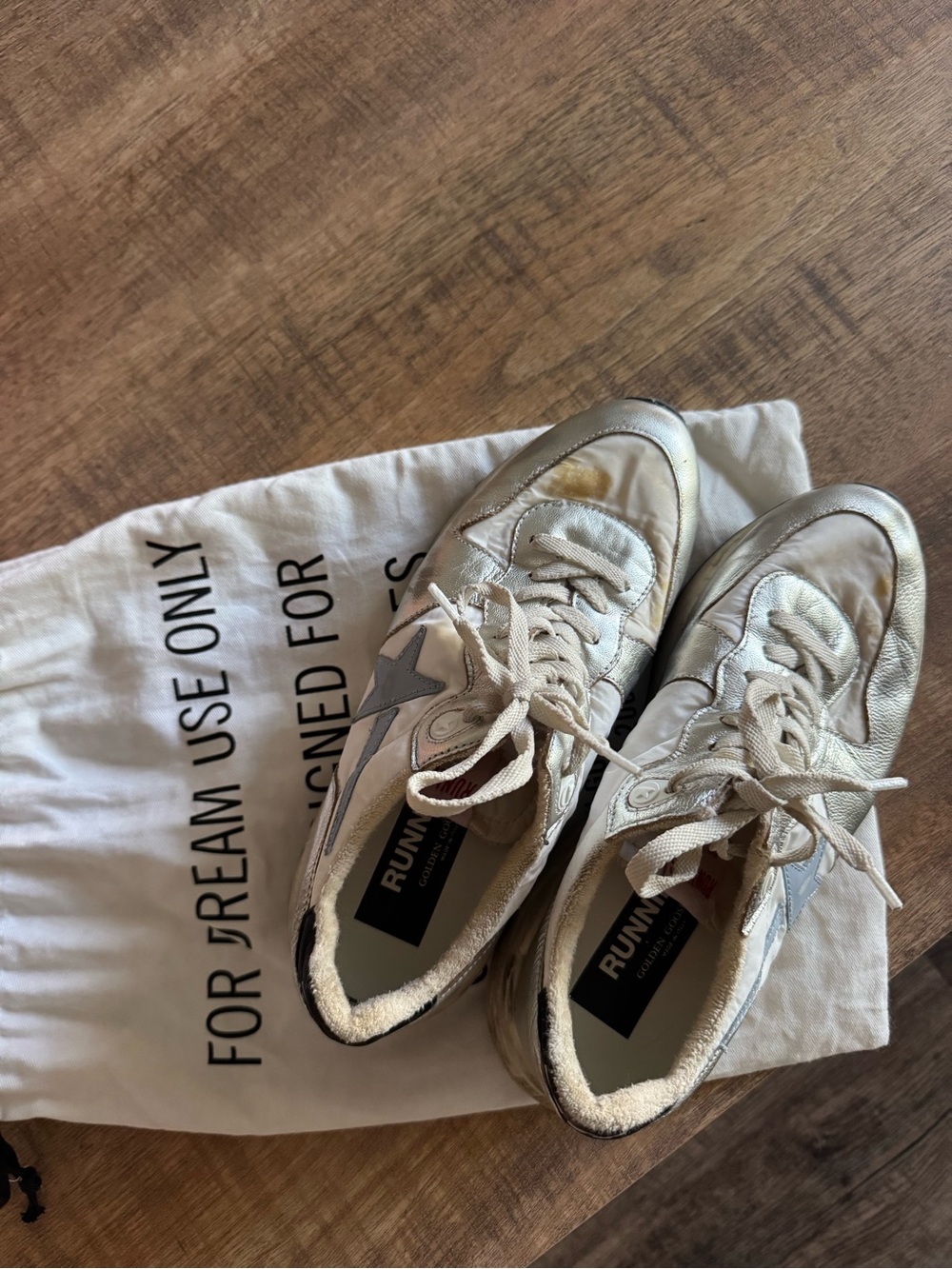 Golden Goose “Running” Sneaker with Light Blue Star Accent - Picture 9 of 9